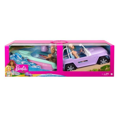 Mattel Barbie - Motorový čln a SUV s bábikami